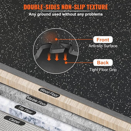 VEVOR 0.56Inch Thick Gym Floor Mats 25/12/6 Tiles