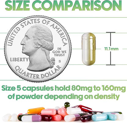 XPRS Nutra Size 5 Empty Capsules - 500 Count Very Small Empty Gelatin Capsules - Empty Pill Capsules - DIY Capsule Filling - Fillable Pill Capsules Empty Gel Caps (Pink)
