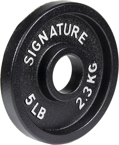 Signature Fitness Deep Dish 2-Inch Olympic Cast Iron