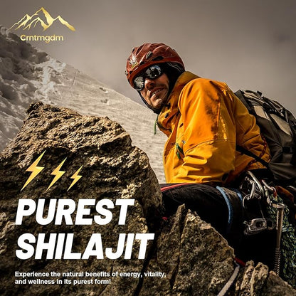 Shilajit Capsules - 20,000mg Pure Himalayan Organic Shilajit for Men & Women with Ashwagandha, Supports Vitality and Wellness, Premium Shilajit Pure Himalayan Supplement, 120 Capsules