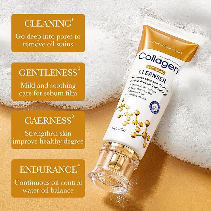 Collagen Skin Care Set, 6Pcs Anti Aging Face Care Sets for Women, Firming Skin, Shrink Pores, Smooth Wrinkles, Hydrating Skin Care Set Include Serum Face Cream Eye Cream Toner Cleanser Facial Mask1