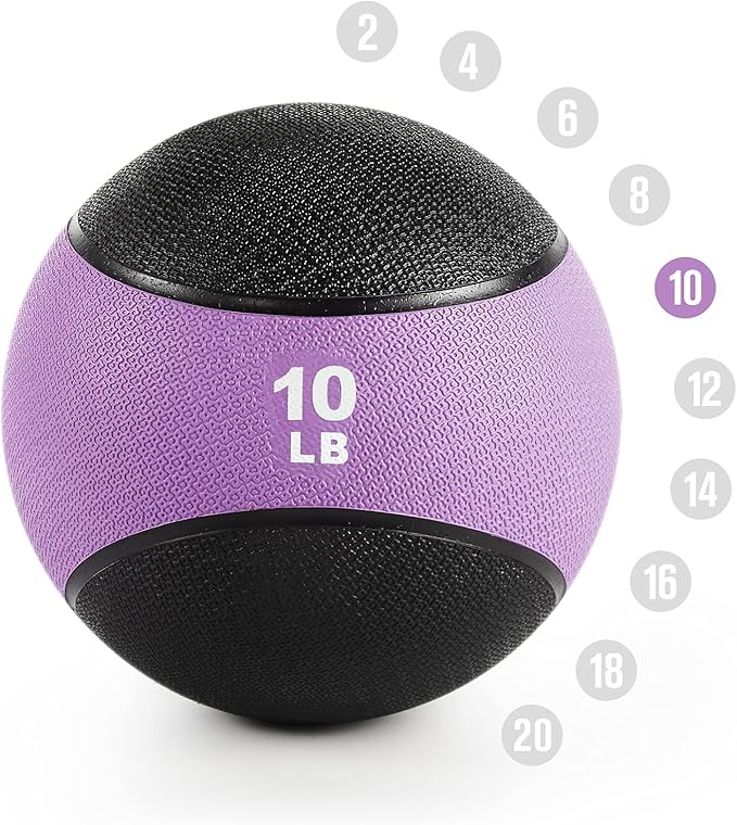 RitFit Weighted Medicine Ball - Non-Slip Rubber Shell