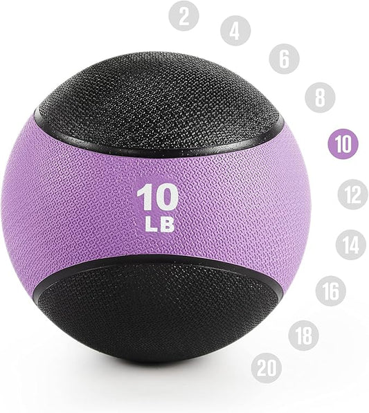RitFit Weighted Medicine Ball - Non-Slip Rubber Shell