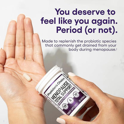 Physician's CHOICE Menopause Probiotic Supplement for Women - Supports Hormone Balance, Hot Flashes, Night Sweats, Weight Management, Bloating & Gut Health - with Black Cohosh, Resveratrol+ - 45ct