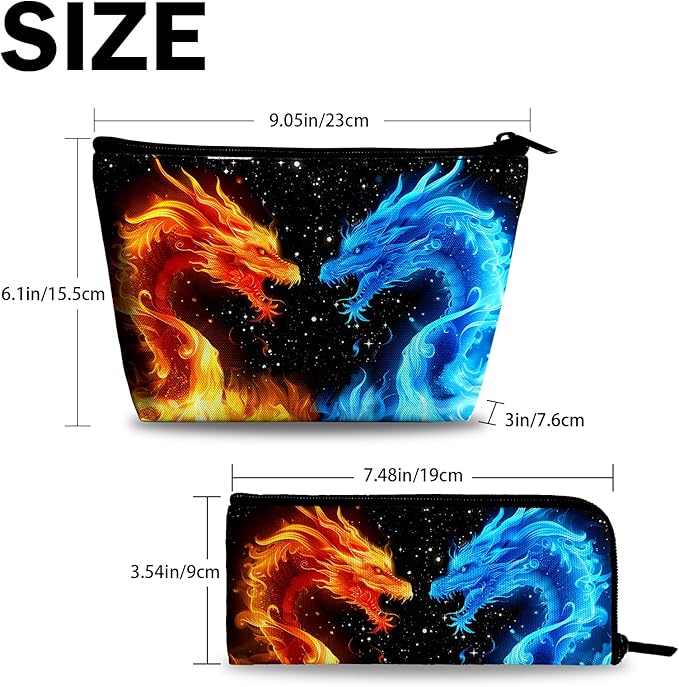 Travel Makeup Bag Large Capacity Cosmetic Bag Dragon Portable Make Up Bag Organizer for Women Travel Essentials