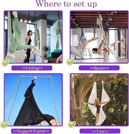PRIOR FITNESS 5M Aerial Yoga Hammock Yoga Swing