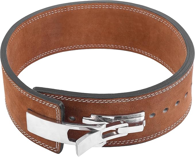 Weight Lifting Lever Belt Cowhide Gym Leather Belt 10mm Powerlifting