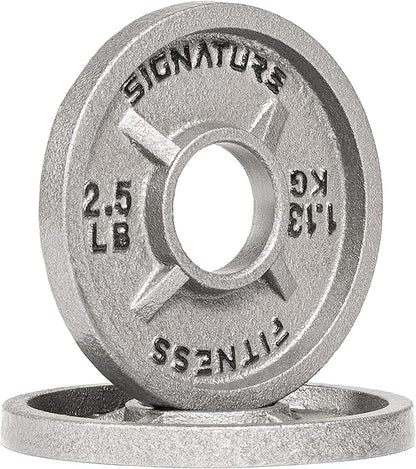 Signature Fitness Deep Dish 2-Inch Olympic Cast Iron