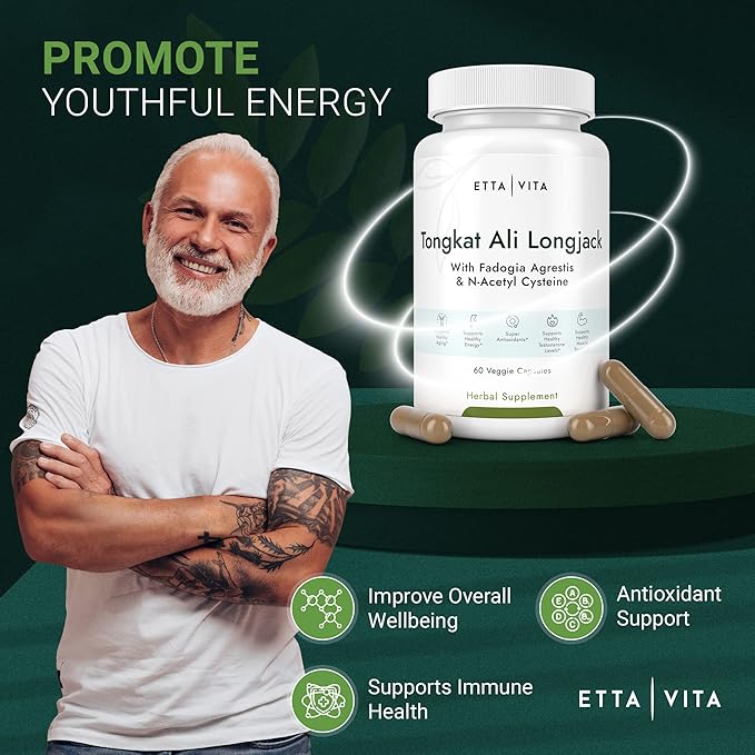 Hormone Doctor Recommended Test Support - Longjack Tongkat Ali & Fadogia Agrestis Supplement for Men & Womens Energy Support, Lean Muscle Growth & Recovery - NAC Liver Detox (Donovan McNabb Partner)