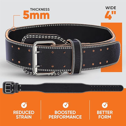 ProFitness Weight Lifting Belt for Men & Women 4" Wide