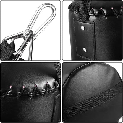 Aoneky Leather Unfilled Punching Bag for Beginners - Karate Kicking Bag, Small Hanging Boxing Bag, Mini Kickboxing Bag