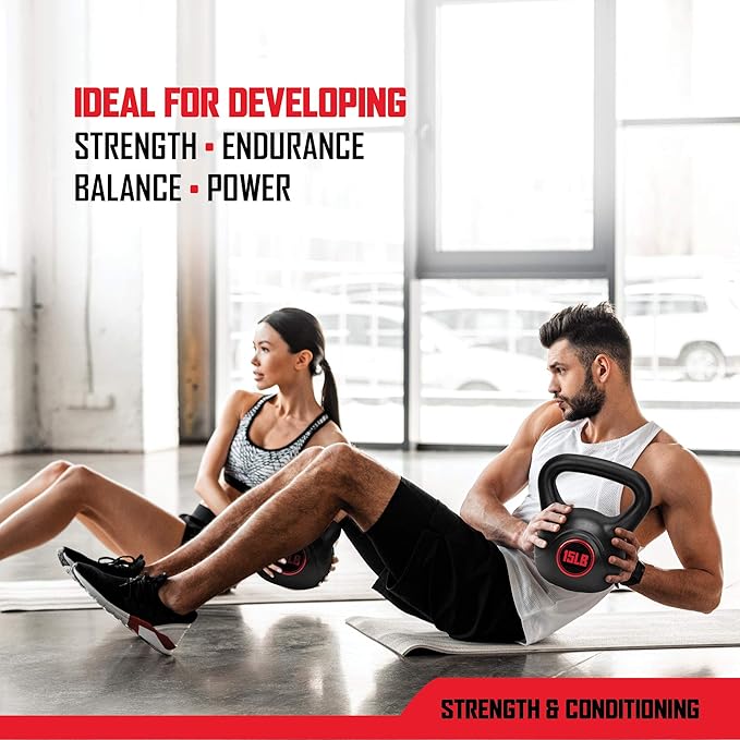 RBX Cement Kettlebell with Shock-Proof Plastic Coating