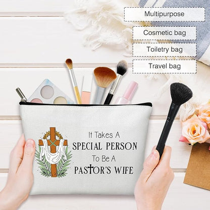 Pastor's Wife Makeup Bag - Appreciation Gift for Women Ministers, Religious Travel Accessories -10