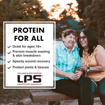 Nutritional Designs LPS Liquid Collagen & Whey Protein Supplement - Sugar-Free Non-GMO Drink - Promotes Healthy Skin & Hair for Men & Women (Neutral)
