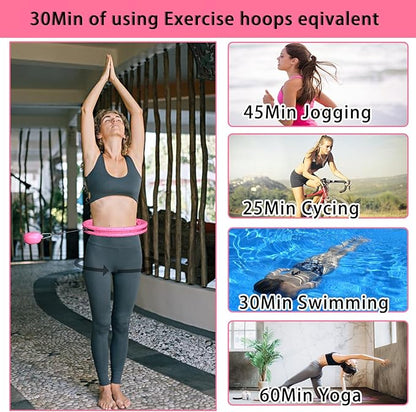 KABCON Infinity Weighted Exercise Hoop Plus Size Loss,65/62/60 Inch 2 in 1,with Weight