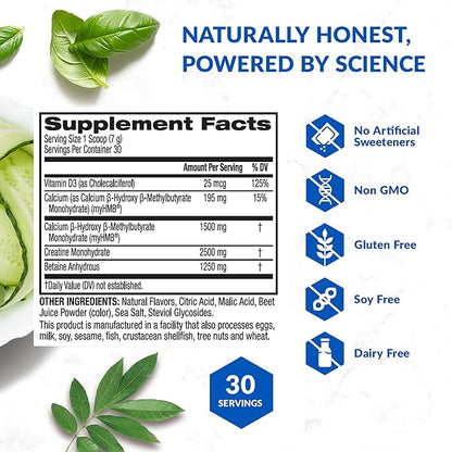 BioTrust Ageless Muscle Builder - Creatine HMB Powder with Vitamin D3 & Betaine - Build & Preserve Naturally Declining Muscle Mass & Strength - Fruit Punch, 60 Servings