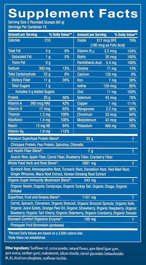 Nature's Sunshine Power Meal, Superfood Whole Body Meal (Chocolate)