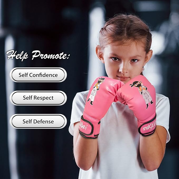 Punching Bag for Kids - 5' 3" Tall and Stable - Ninja Kids Inflatable Punching Bag Combo Kit with Kids Boxing Gloves, a Pump and Repair Kit. Boxing Bag for Immediate Bounce Back