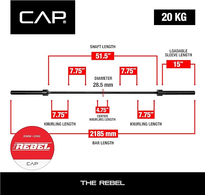 CAP Barbell 7-Foot Olympic Barbell Pro Series