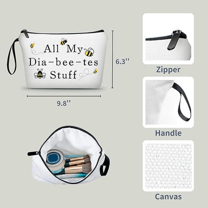 Diabetic Gifts,Medicine Pouch,Makeup Bag Cute,Pill Pouch Bags,Bag Full Of Drugs,Diabetic Bags,Travel Cosmetic Bag,Diabetes Accessories,Christmas Gifts for Women