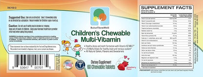 Great Tasting Chewable Kids Vitamins | Multivitamin for Kids with All-Natural Colors, Flavors, and Sweeteners | Includes Free Kids Vitamin PDF | Strawberry