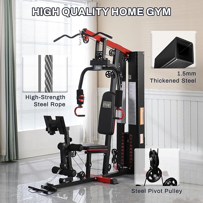 Home Gym, Workout Equipment with Leg Press, Exercise