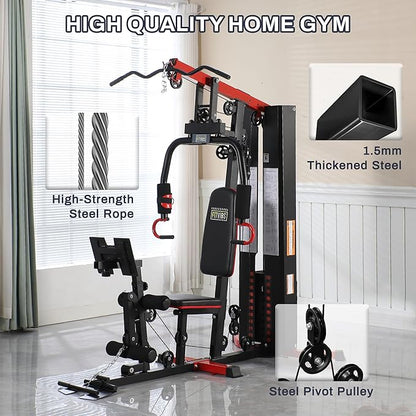 Home Gym, Workout Equipment with Leg Press, Exercise
