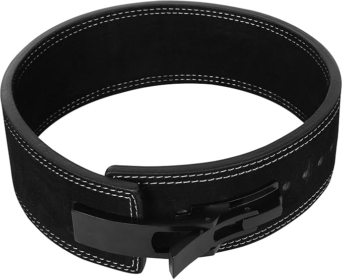Weight Lifting Lever Belt Cowhide Gym Leather Belt 10mm Powerlifting