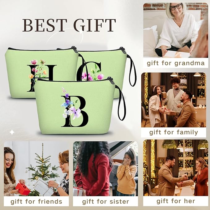 SEAMOON Birthday Inspirational Bridesmaid Proposal Team Small Gifts for Women Mom Aunt Teacher Sister Coworkers Makeup Cosmetic Bag Travel with Mirror Mothers Day Christmas Graduation B
