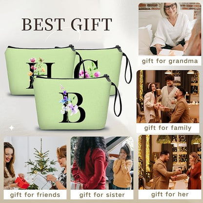 SEAMOON Birthday Inspirational Bridesmaid Proposal Team Small Gifts for Women Mom Aunt Teacher Sister Coworkers Makeup Cosmetic Bag Travel with Mirror Mothers Day Christmas Graduation B