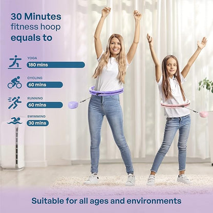 U1-28/30 Knots, Magnetic Lock Smart Weighted Hula Hoop