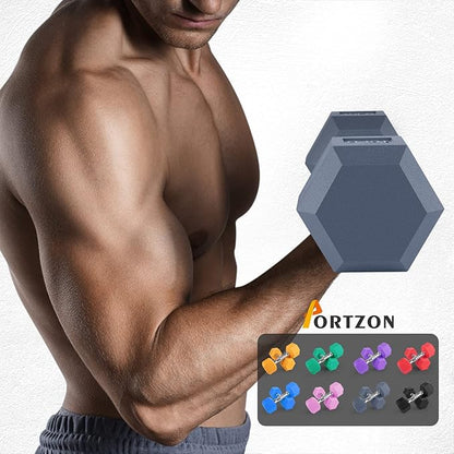 Portzon 8 Colors Options Compatible with Set of 2 Rubber 5-50 LB,
