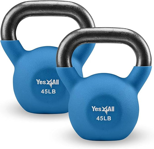Yes4All Neoprene Coated/Adjustable Kettlebell & Kettlebell Sets -