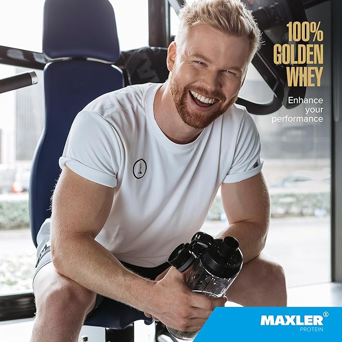 Maxler 100% Golden Whey Protein - 24g of Protein per Serving - Premium Whey Protein Powder for Pre Post Workout - Fast-Absorbing Whey Concentrate Isolate Hydrolysate Blend - Raspberry Cheesecake 2 lb