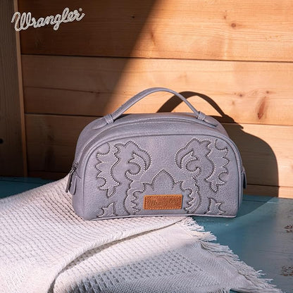 Wrangler Makeup Pouch Bag Mini Western Toiletry Purse Cosmetic Organizer Paisley Travel Pouch for Women