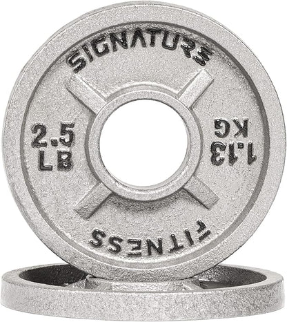 Signature Fitness Deep Dish 2-Inch Olympic Cast Iron