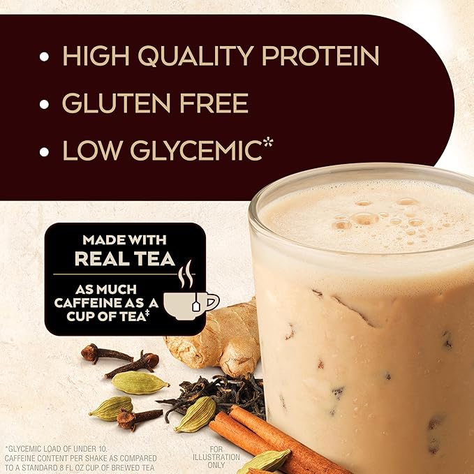 Atkins Chai Tea Latte Protein Shake with 15g Protein, 3g Net Carb, 1g Sugar + Atkins Peanut Butter Protein Wafer Crisps with 10g Protein, 4g Net Carb, 1g Sugar, 5 Count