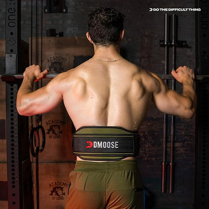 DMoose Weight Lifting Belt for Men & Women 2 in 1 Adjustable 4" 6" 6" Width