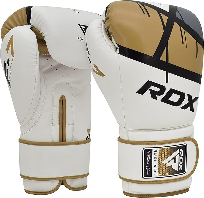 RDX Boxing Gloves EGO, Sparring Muay Thai Kickboxing MMA Heavy Training Mitts, Maya Hide Leather, Ventilated, Long Support, Punching Bag Workout Pads, Men Women Adult 8 10 12 14 16 oz