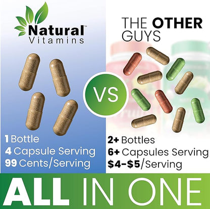 Fruits & Veggies Supplement Capsules - High-Potency Daily Wellness Blend - Packed with Essential Vitamins, Antioxidants, and Minerals - Supports Balanced Nutrition & Optimal Health (Red & Green)