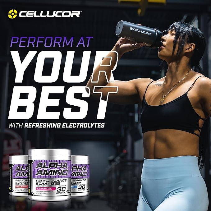 Cellucor Alpha Amino EAA & BCAA Powder | Branched Chain Essential Amino Acids + Electrolytes | ICY Blue Razz | 30 Servings