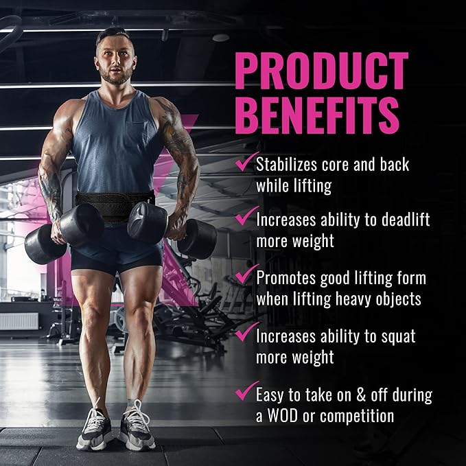 Weight Lifting Belt for Men and Women 6 Inch,