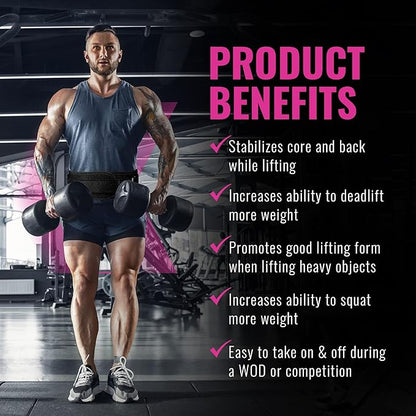 Weight Lifting Belt for Men and Women 6 Inch,