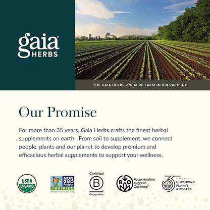 Gaia Herbs Thyroid Support - Made with Ashwagandha, Kelp, Brown Seaweed, and Schisandra to Support Healthy Metabolic Balance and Overall Well-Being - 60 Vegan Liquid Phyto-Capsules (20-Day Supply)