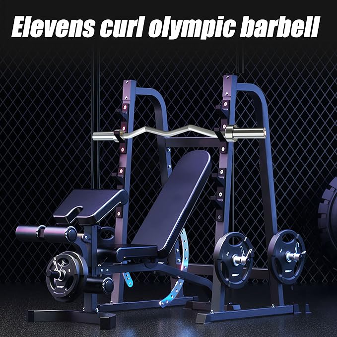 Olympic Barbell EZ Bar Curl Bar 4ft/5ft/7ft 2 Inch (300lb/330lb/400lb/700lb/1000lb/1500lb)