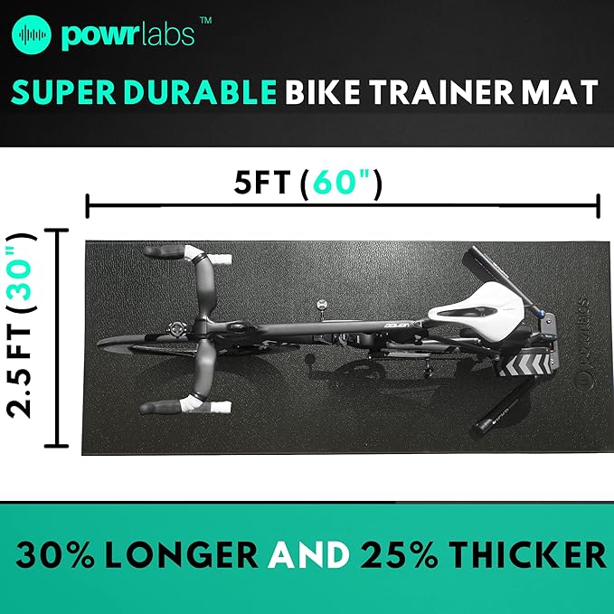 Powr Labs Sweat Proof Exercise Bike Mat