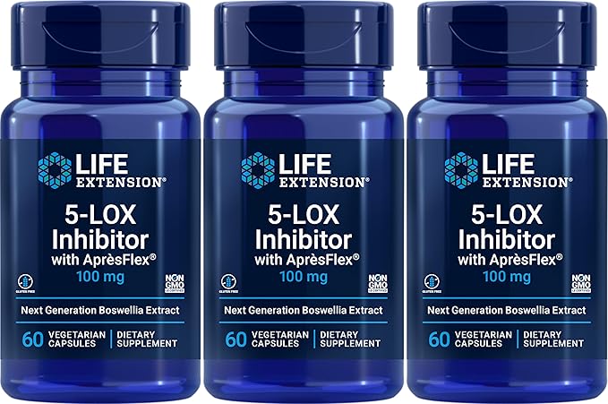 Life Extension - 5-Lox Inhibitor with Apresflex - 100 Mg - 60 Vcaps (Pack of 3)