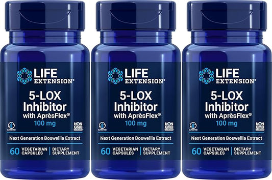 Life Extension - 5-Lox Inhibitor with Apresflex - 100 Mg - 60 Vcaps (Pack of 3)