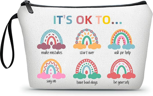 Inspirational Gifts for Women,Positivity Gifts,Fun Gifts for Women Friends,Teenage Girl Presents,Womens Makeup Cosmetic Make Up Bag,Teen Girls,Wife Gift Ideas