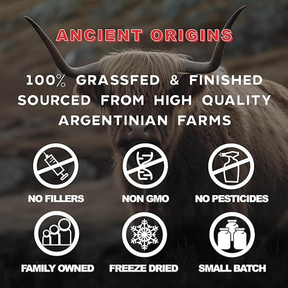 Ancient Origins Grass Fed Beef Organs Supplement 4500mg - Desiccated Liver, Bone Marrow, Heart, Spleen, Pancreas & Kidney, Non-GMO, Gluten Free, Undefatted (180 Capsules, 750mg Each)